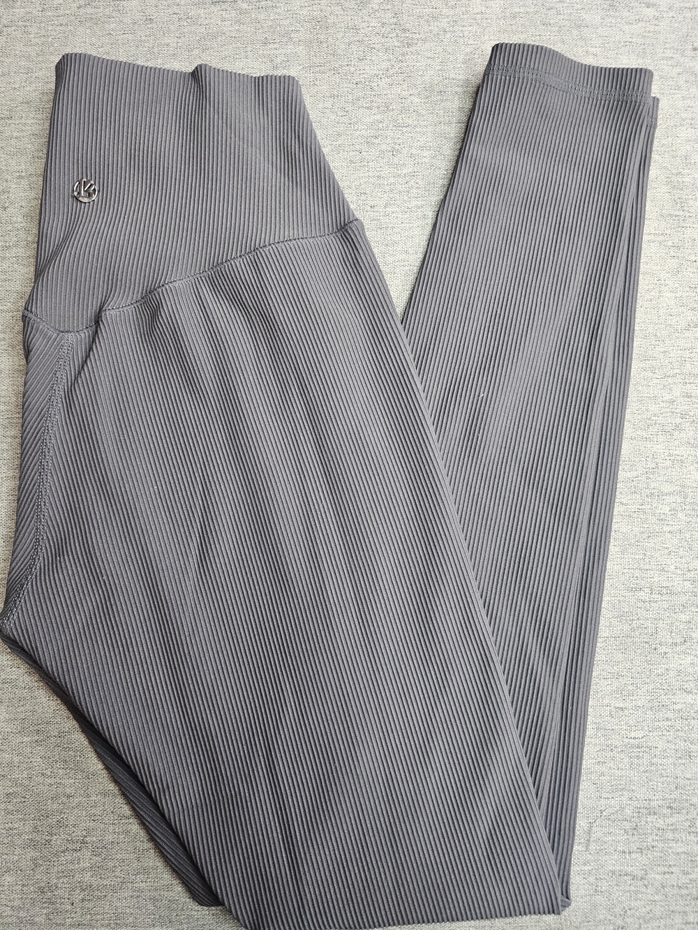 BuffBunny Ribbed High-Rise Leggings in Gray